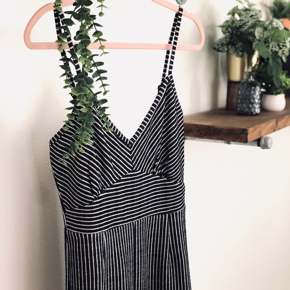 Black & Silver Spaghetti strap Crop jumpsuit